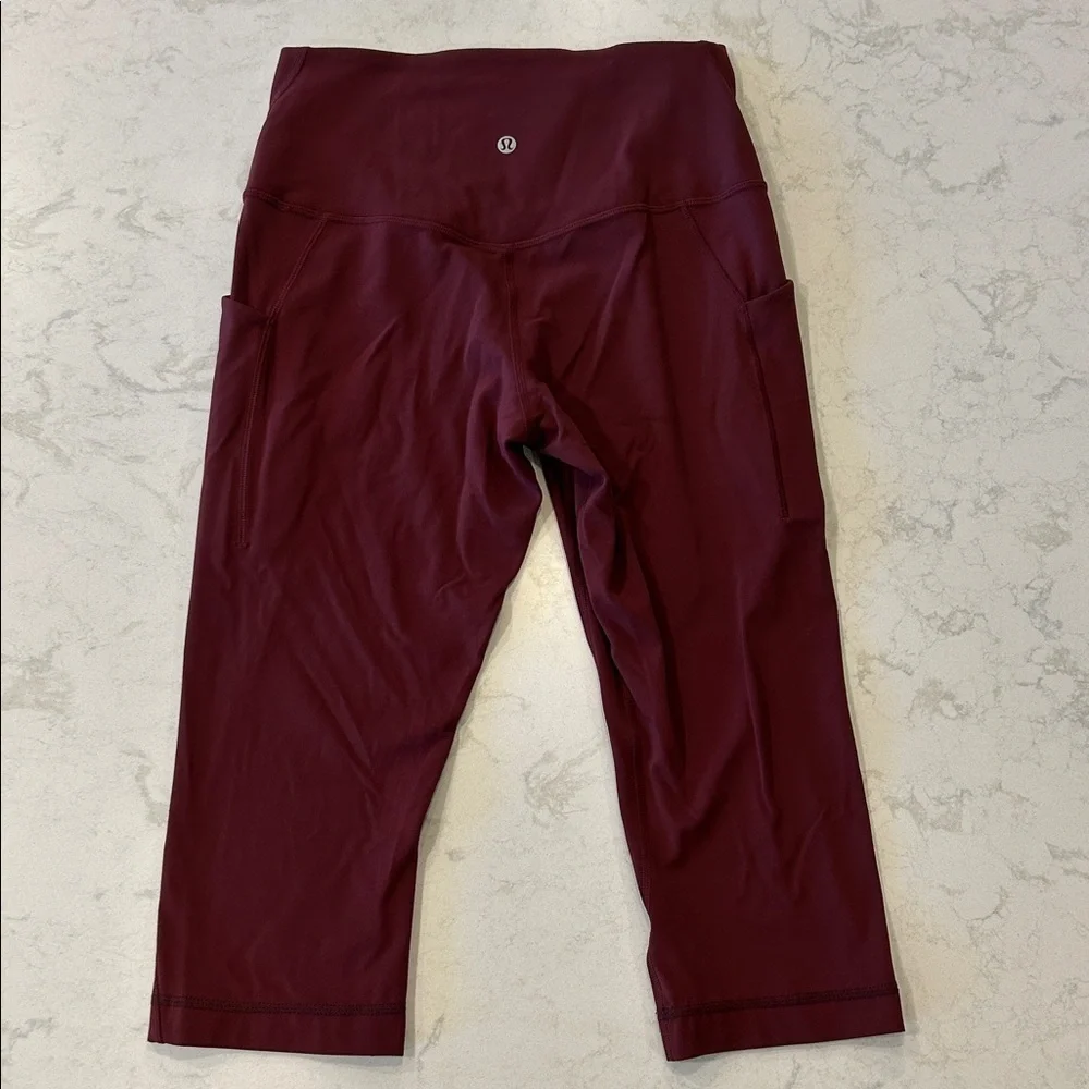Lululemon Side Pocket Crop High Waist Leggings 22